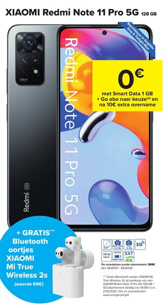Carrefour Xiaomi Redmi Note 11 Pro 5G 128Gb aanbieding