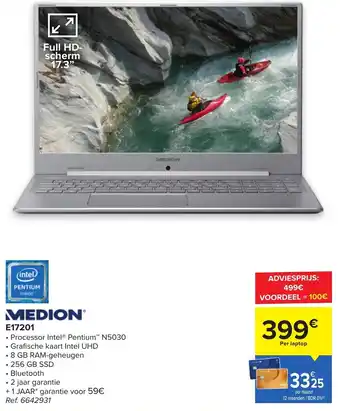 Carrefour Medion Laptop E17201 aanbieding