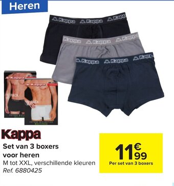 Carrefour Kappa Set van 3 Boxers Voor Heren aanbieding