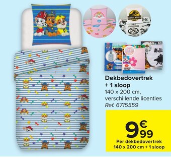 Carrefour Dekbedovertrek + 1 Sloop aanbieding