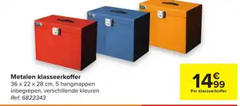 Carrefour Metalen Klasseerkoffer aanbieding
