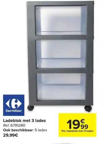 Ladeblok met 3 Lades