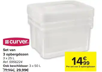 Curver Set van 3 Opbergdozen