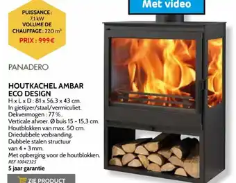 Brico Panadero Houtkachel Ambar Ecodesign aanbieding