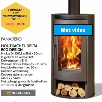 Brico Panadero Houtkachel Delta  Ecodesign aanbieding