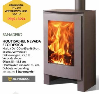 Brico Panadero Houtkachel Nevada Ecodesign aanbieding