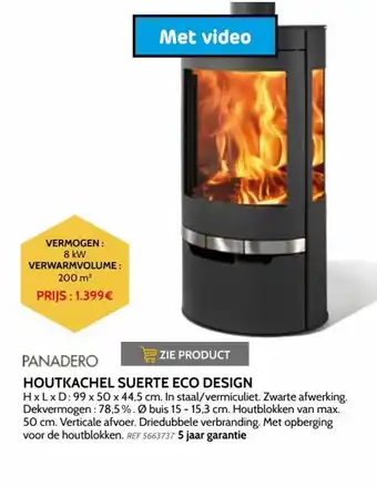 Brico Panadero Houtkachel Suerte Ecodesign aanbieding