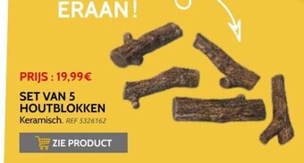 Brico Set van 5 Houtblokken aanbieding