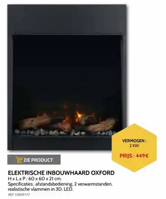 Brico Elektrische Inbouwhaard Oxford aanbieding