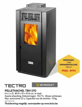 Brico Tectro Pellet Kachel TBH 570 aanbieding