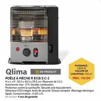 Brico Qlima Poele A Meche R 8128 S C-2 aanbieding