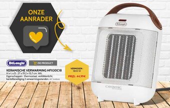 Brico DeLonghi Keramische Verwarming HFX30C18 aanbieding