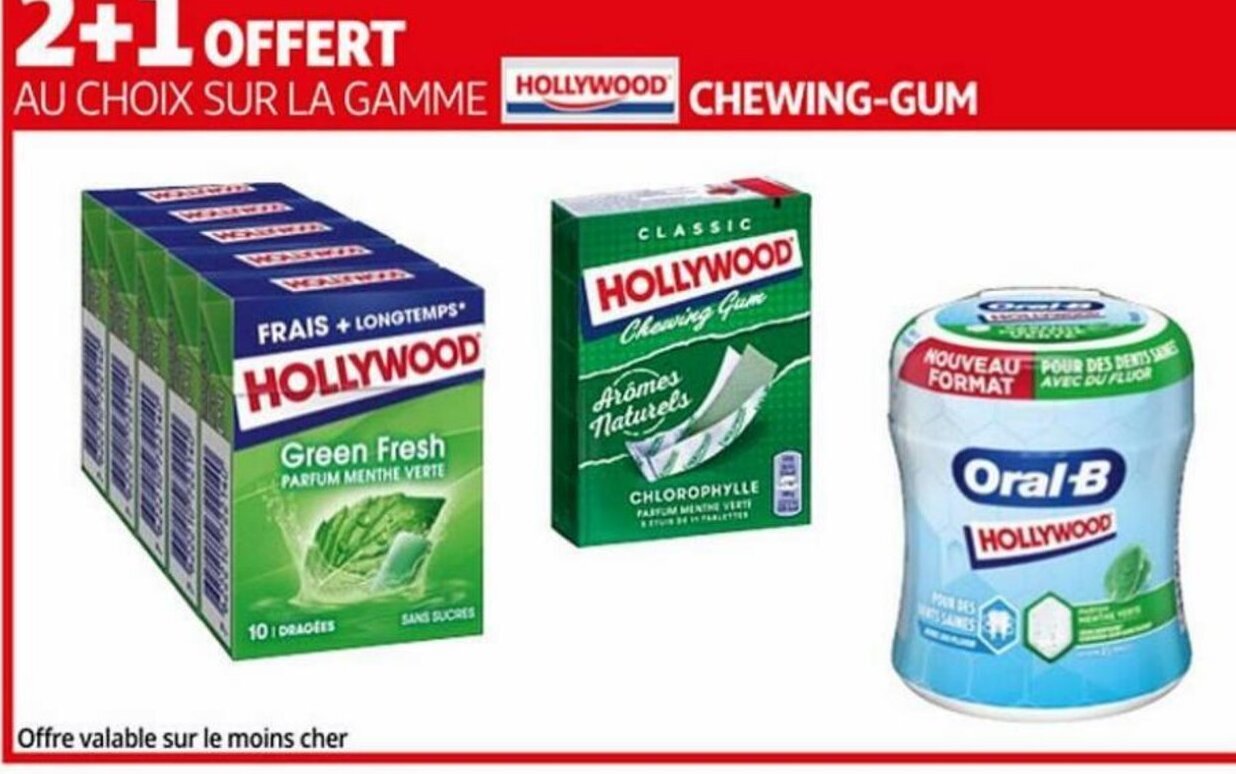 Hollywood ChewingGum promotie bij Auchan