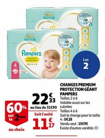 Auchan Pampers Changes Premium Protection Geant aanbieding