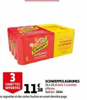Auchan Schweppes Agrumes aanbieding