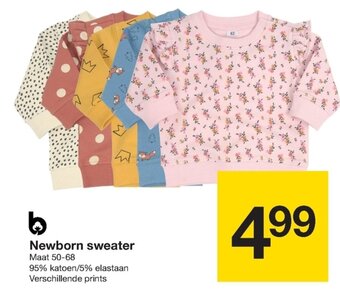 Zeeman Newborn sweater aanbieding