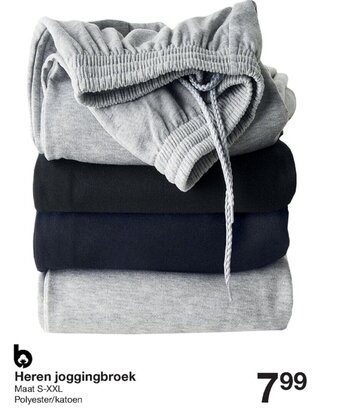 Zeeman Heren joggingbroek aanbieding