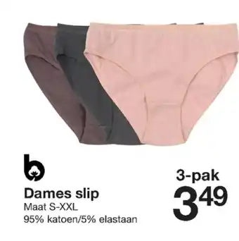 Zeeman Dames slip 3-pak aanbieding