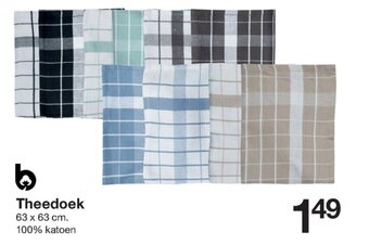 Zeeman Theedoek 63 x 63cm aanbieding