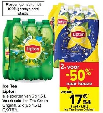 Carrefour Ice tea lipton aanbieding
