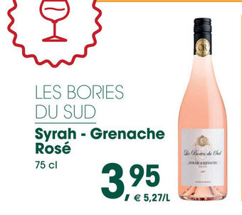 Prik en Tik Les bories du sud syrah- grenache rose 75cl aanbieding