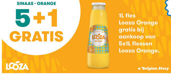 Prik en Tik 1L fles looza orange gratis bij aankoop van 5x1L flessen looza orange aanbieding