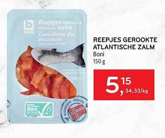 Alvo Reepjes gerookte atlantische zalm aanbieding