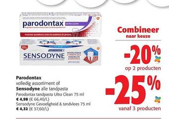 Colruyt Parodontax of sensodyne tandpasta aanbieding