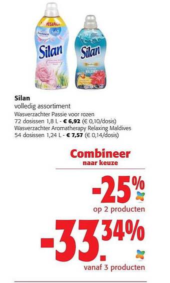 Colruyt Silan wasverzachter passie voor rozen aanbieding