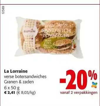 La lorraine verse botersandwiches granen & zaden