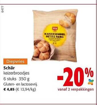 Colruyt Schär keizerbroodjes aanbieding