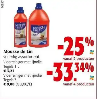 Colruyt Mousse de lin vloerreiniger met lijnolie aanbieding