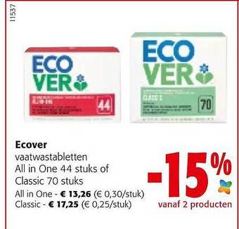 Colruyt Ecover vaatwastabletten aanbieding