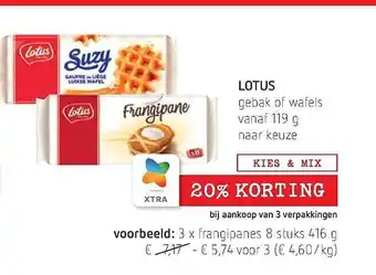 Spar Colruyt Lotus gebak of wafels aanbieding