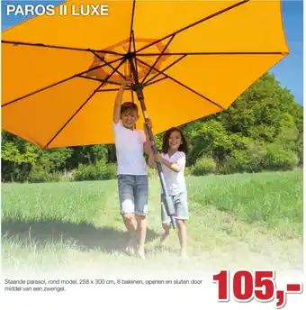 Paradisio Staande parasol, rond model, 258 x 300 cm aanbieding