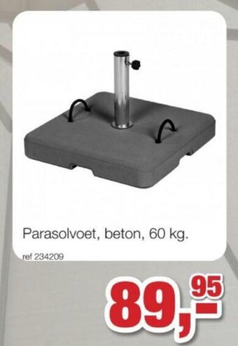 Parasolvoet, beton, 60 kg.