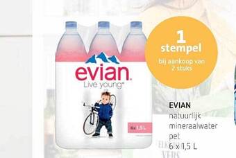 Spar Colruyt Evian natuurlijk mineraalwater aanbieding
