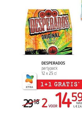 Spar Colruyt Desperados partypack aanbieding