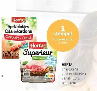 Herta charcuterie zonder nitrieten