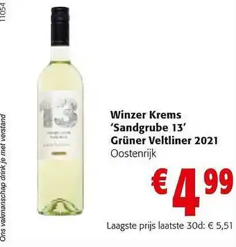 Winzer krems 'sandgrube 13' grüner veltliner 2021