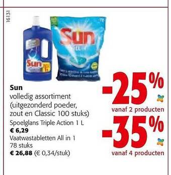 Colruyt Sun volledig assortiment aanbieding