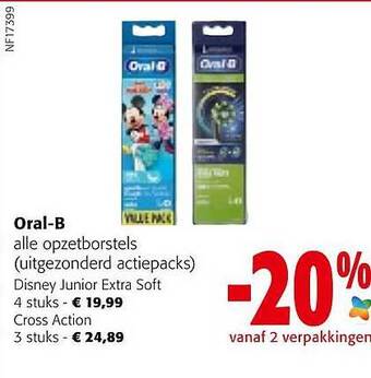 Colruyt Oral-b alle opzetborstels aanbieding