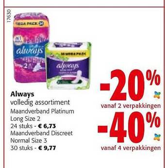 Colruyt Always volledig assortiment aanbieding