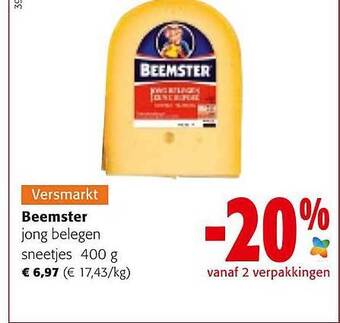 Colruyt Beemster jong belegen sneetjes aanbieding