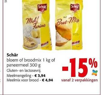 Schär bloem of broodmix of paneermeel