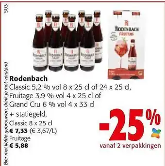 Colruyt Rodenbach classic fruitage grand cru aanbieding
