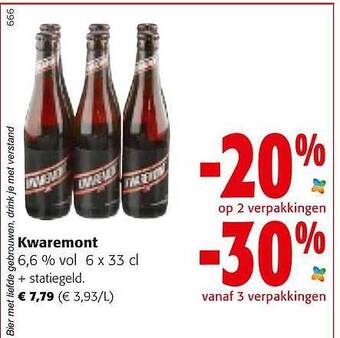 Colruyt Kwaremont 6,6 % vol aanbieding