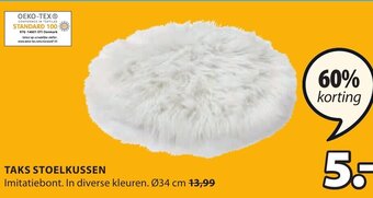 Jysk Taks Stoelkussen aanbieding