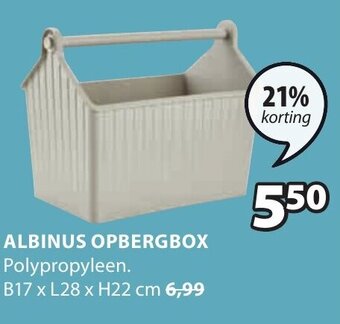 Jysk Albinus Opbergbox aanbieding