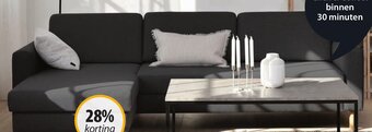 Jysk Svalbard Zitbank Met Chaise Longue aanbieding